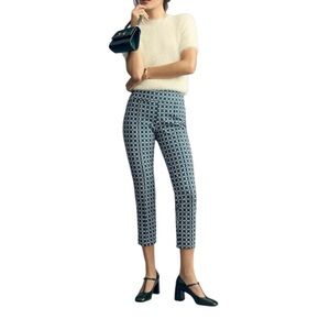 Maeve Anthropologie Margot Kick Flare Damask‎ Pattern Pants Womens Small